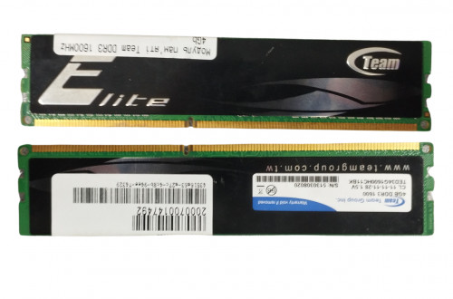 Модуль пам'яті для комп'ютера Team DDR3 1600MHz 4Gb (TED34G1600HC11BK)