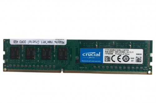 Модуль пам'яті для комп'ютера Crucial DDR3 4GB 1600Mhz (CT51264BA160BJ)
