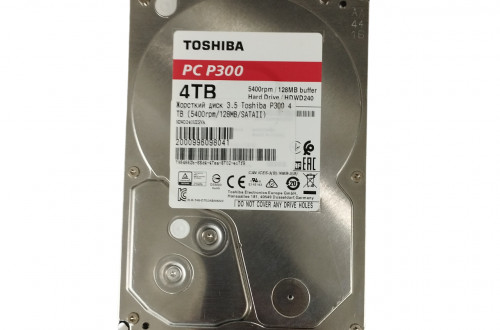 Жорсткий диск 3.5 Toshiba P300 4TB (5400rpm/128MB/SATAIII) (HDWD240UZSVA)