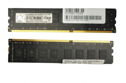 Модуль пам'яті для комп'ютера G,Skill DDR3 4GB 1333 MHz (F3-10600CL9D-8GBNT)