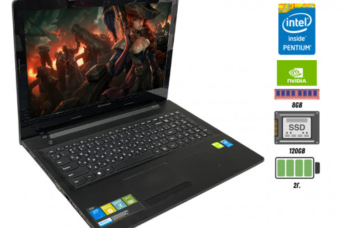 Ноутбук Lenovo IdeaPad G50-30 (15.6/Pentium N3540/DDR3 8 GB/SSD 120GB/GeForce 820M/зу 2 ч)