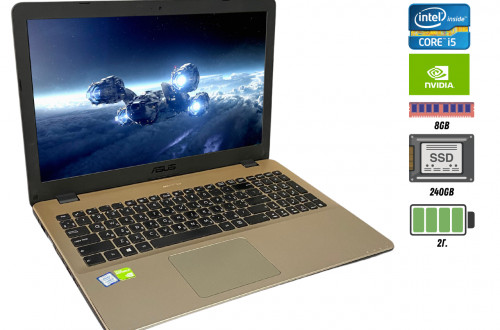 Ноутбук Asus VivoBook X512J (15.6/Core i5-1035G1/DDR4 8GB/SSD 256GB/GeForce MX330/нова акб) (90NB0QU6-M05620)