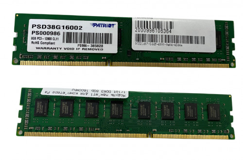 Модуль пам'яті для комп'ютера Patriot DDR3 8Gb 1600Mhz (PSD38G16002)